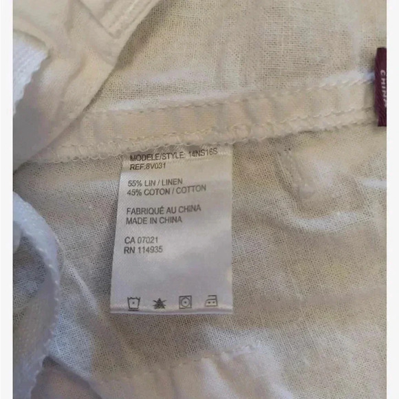 Nitrogen Luxury Linen Blend White Button  Fly Shorts Size Medium - Picture 8 of 9